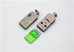 USB 2.0 AM 两件式 黑镍 小电流